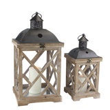 Dorthea Wood Tabletop Lantern