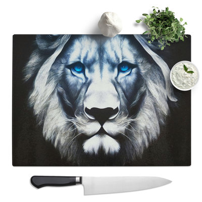 Awesome Lion  Glass Chopping Board