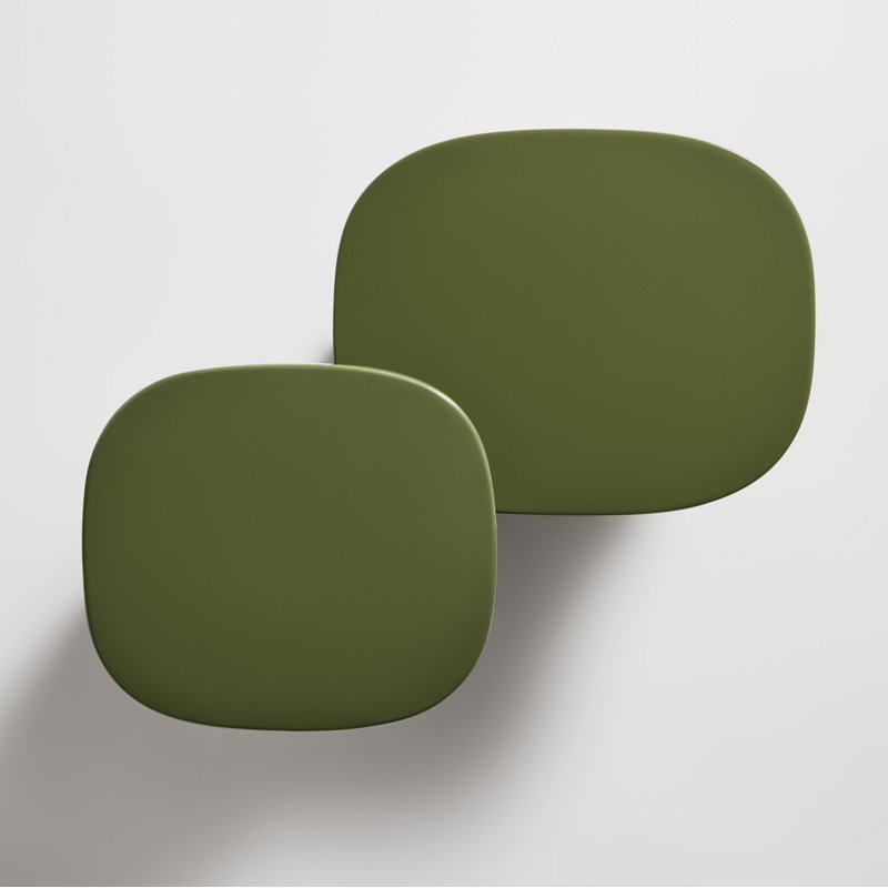 Small Talk Outdoor Side Table, 12" H x 20" W x 16" D, Olive