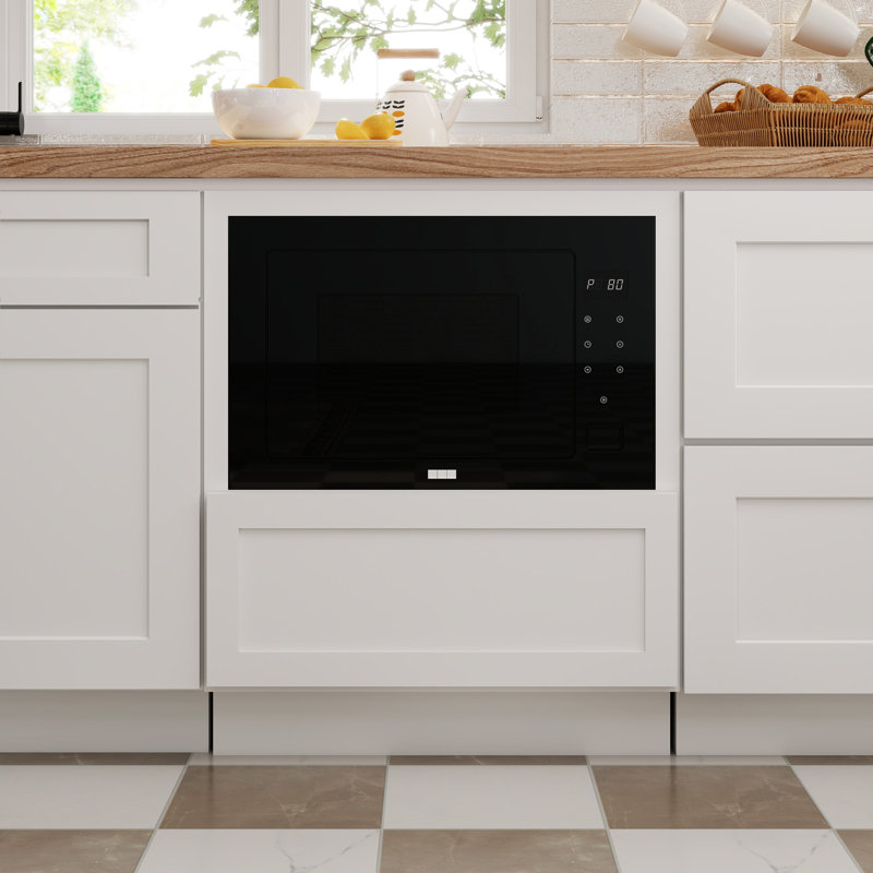 Armoire à micro-ondes de cuisine prête à assembler l 30 po x P 24 po x H 34,5 po CASAINC