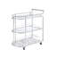 Chariot-bar Martavious en transparent et chrome