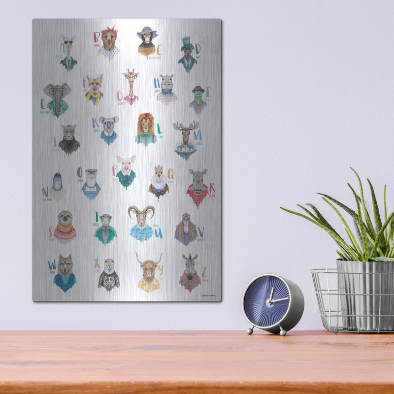 «Animal Alphabet Affiche» par Rachel Nieman, H 16 po x l 12 po