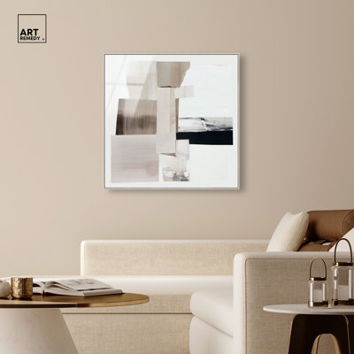 Art mural encadré noir Smoked Umber II par Art Remedy, cadre argenté, 40 x 40