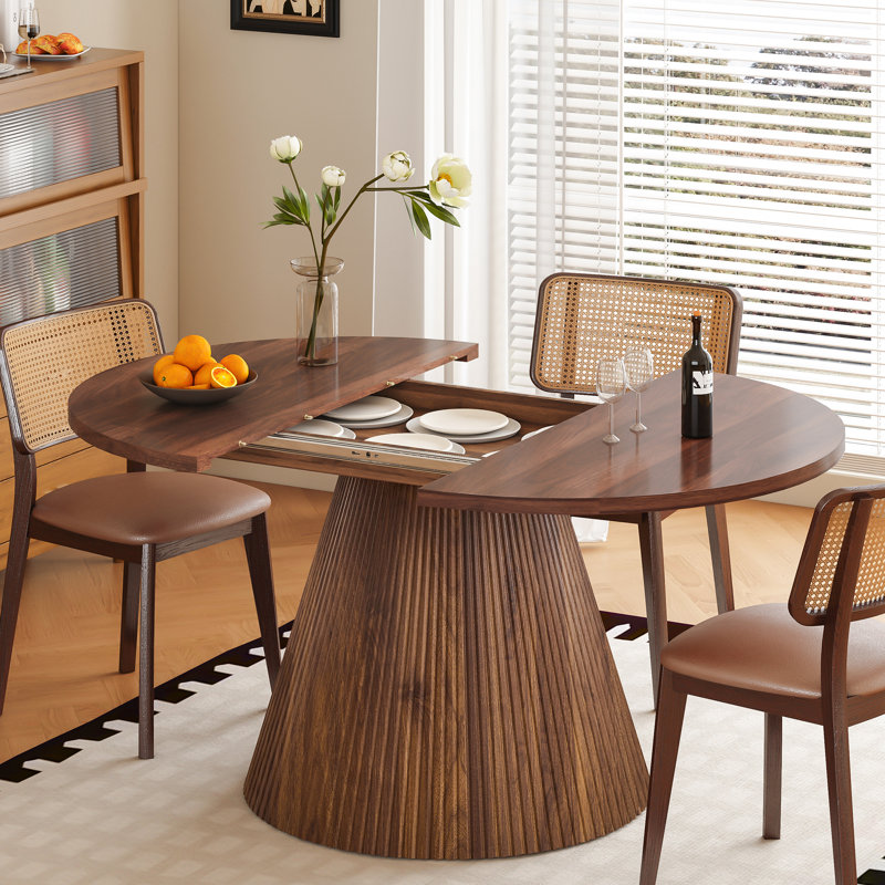 43"-59" Extendable Dining Table, Brown