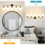 Luminaire de meuble-lavabo moderne avec abat-jour en verre blanc laiteux, applique murale 5 lumières pour miroir-102846667