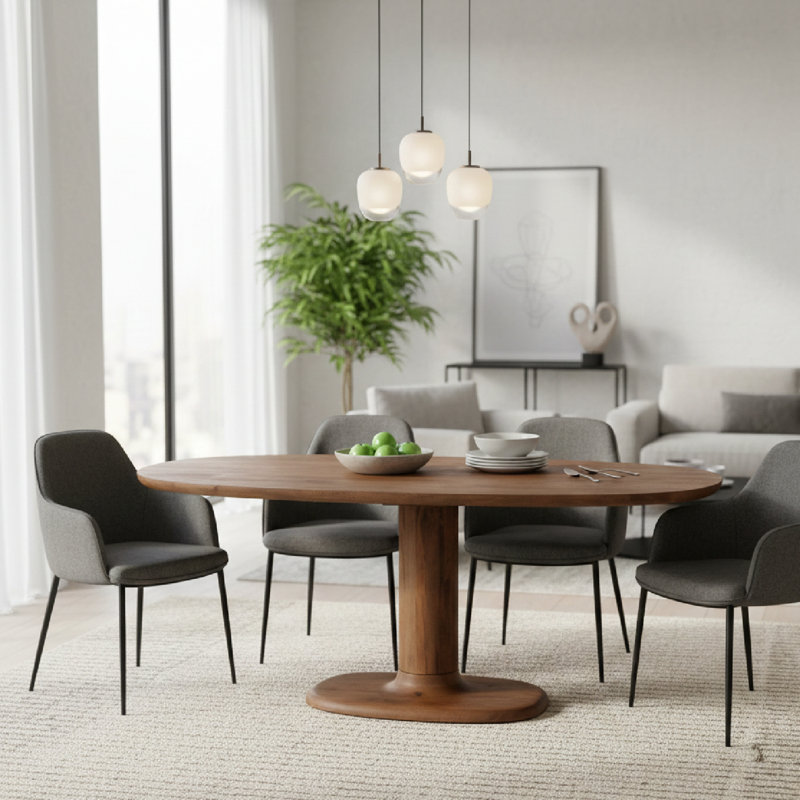 Table de salle à manger Coco S, Marron clair, H 30 po x L 71 po x l 43 po