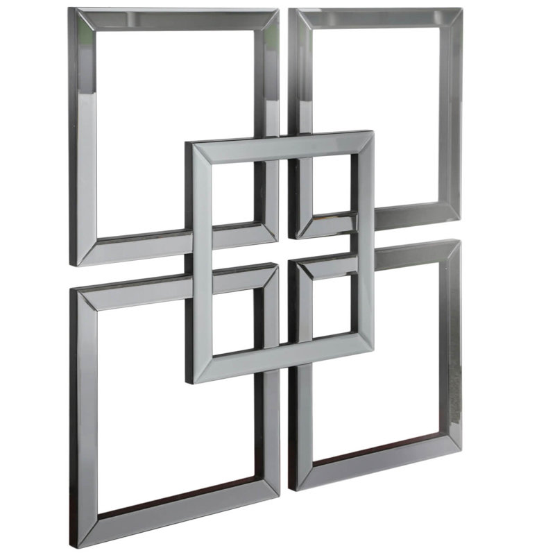 Abstract Wall Decor, Smoke Black/Silver