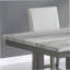 Ensemble de salle à manger 5 pièces à hauteur de comptoir avec plateau en faux marbre, chaises rembourrées et tablette de rangement intégrée.-1576212809