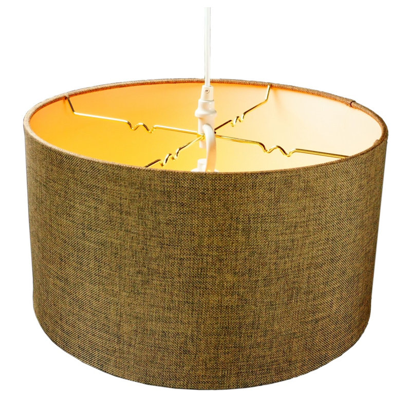 Omosede 1 - Light Drum Pendant, Chocolate Burlap