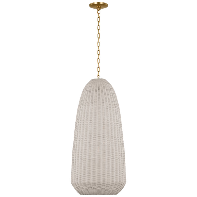 Kokomo Pendant by Chapman & Myers, 44.25" H x 20" W x 20" D, Chalk, 46 cm H x 30 cm W