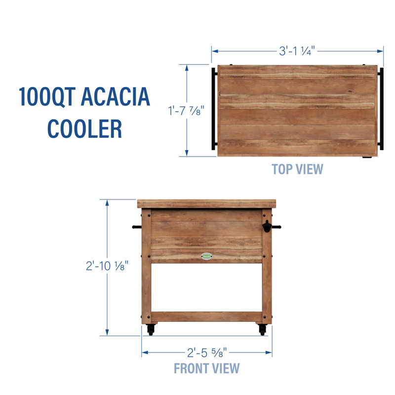 Backyard Discovery Acacia 100 Qt Patio Cooler