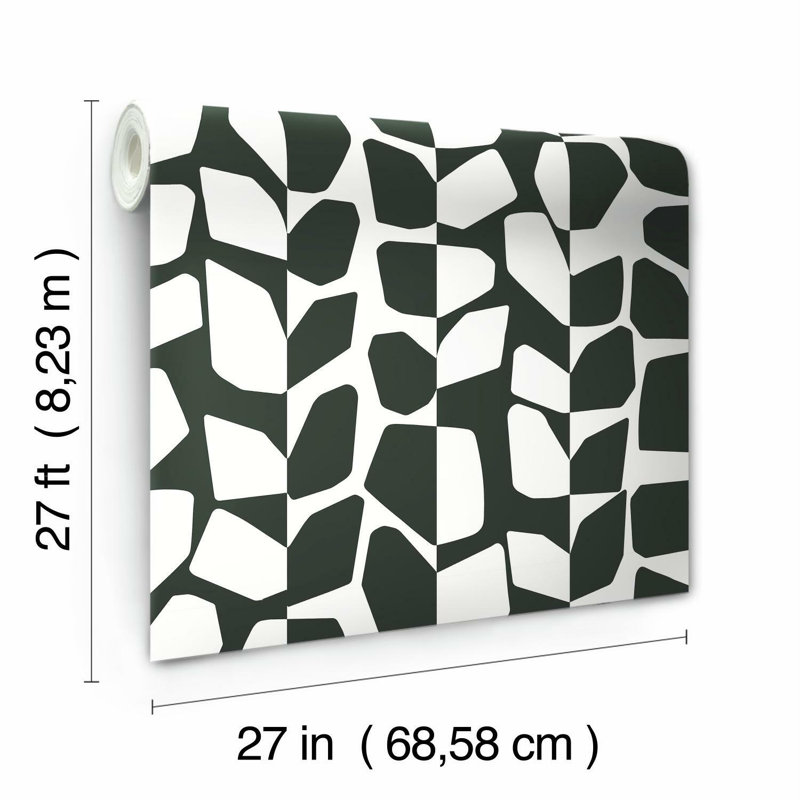 Geometric Double Roll, Black/White