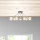 Optimist 9 Light Glass Semi Flush Mount
