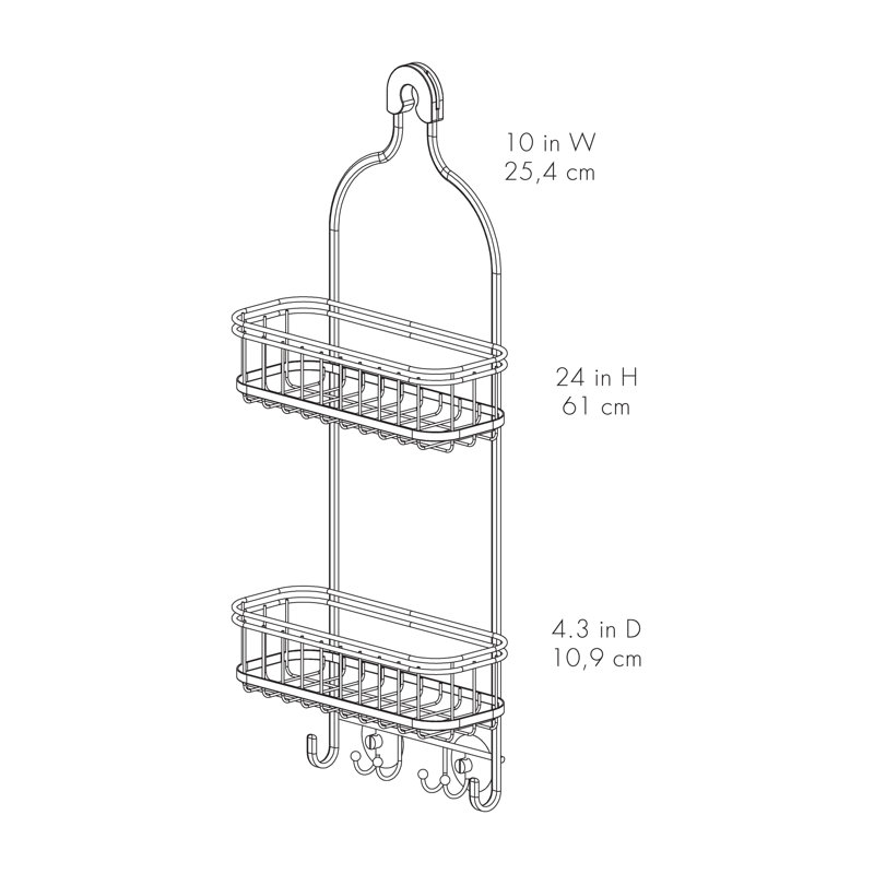 Chariot de douche Stickles, Nickel