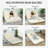 Bean Bag Floor Sofa Bed, Contemporary Plush Wide Folding Floor Mattress, Foam Filling Wall Couch Sleeper, 54" W X 33.7" D, Cream White – 528 Lbs Capacity-1064990980