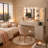Vanity Desk with Mirror and Lights, Makeup Vanity with 5 Drawers and Hidden Jewelry Organizer-1456846804