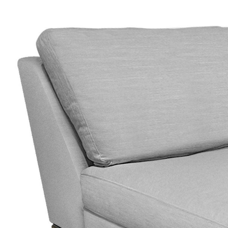 Chaise longue modulaire Sama RAF, coussin, 67 pouces, bois massif, polyester, Beige