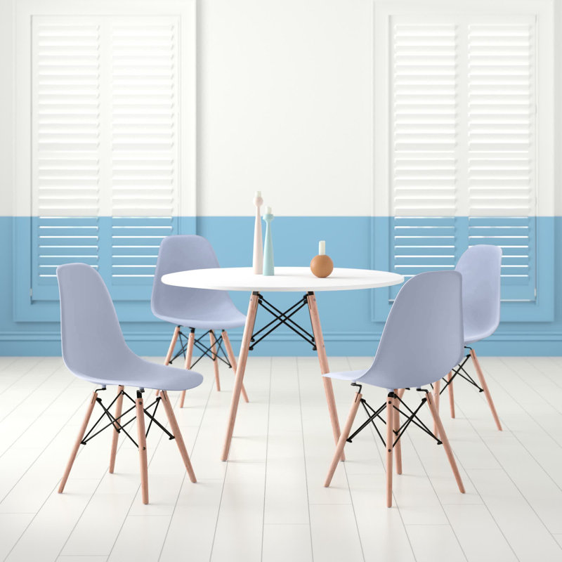 Ensemble repas pour 4 personnes Lapham, Gris, H 28,37 po x l 39,4 po x P 39,4 po, 4