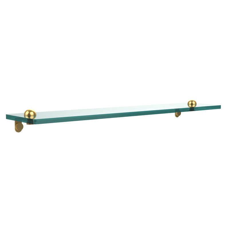 Gober Bracket Shelf, 22", Polished Brass