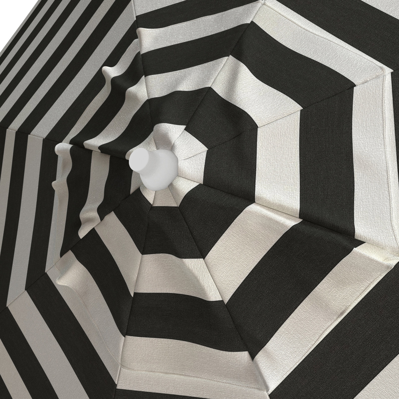Kenne Sunbrella® Outdoor Umbrella, 108" W x 108" D, Cabana Classic Black Stripe Sunbrella®