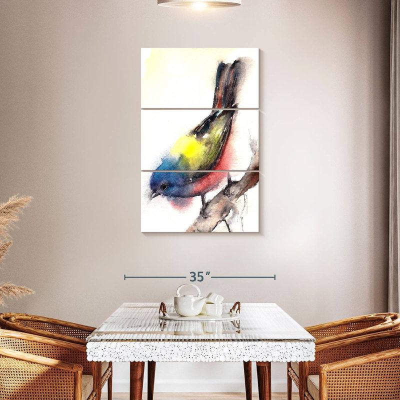 Brampt Bunting Bird, 45" H x 28" W