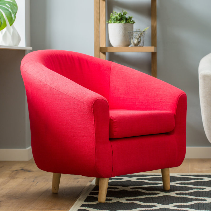 Marlin Upholstered Armchair, Red