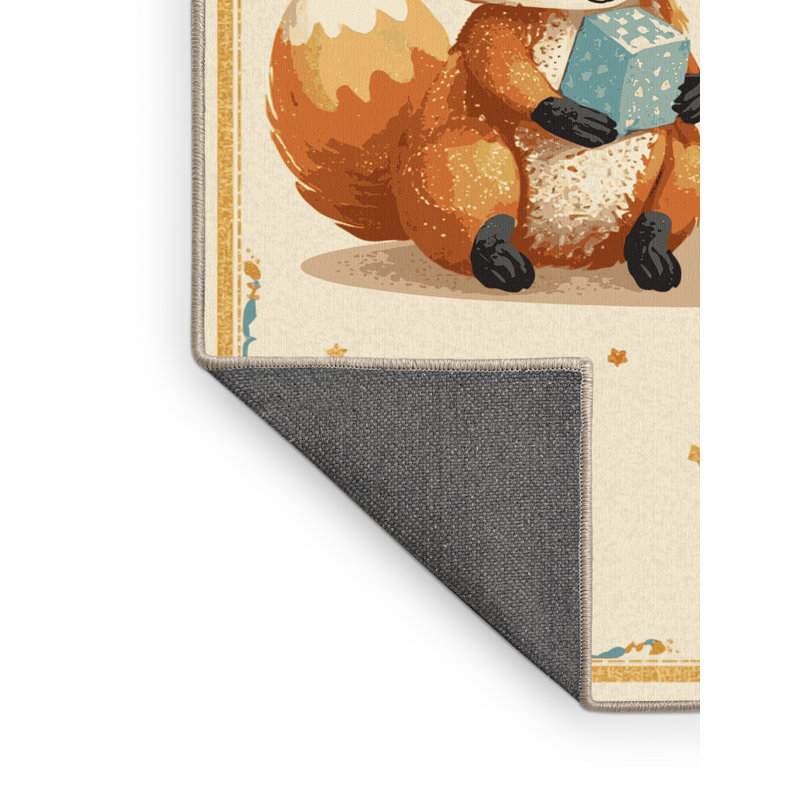 Soft Plush Findley Hanukkah Modern & Contemporary Abstract Area Rug in Beige – Beige Binding, 7x9