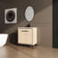 Meuble-lavabo de 30 po avec lavabo et portes - Bois d'ingénierie, conception simple américaine - Armoire en bois de couleur chêne-610886814