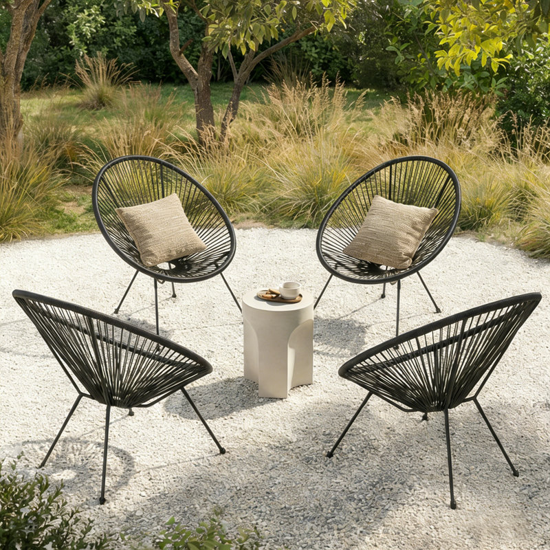 Chaise de patio Englewood, Noir, noir, noir, noir