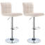 Dequincy Swivel Upholstered Adjustable Height Counter Stool with Metal Frame-848258901