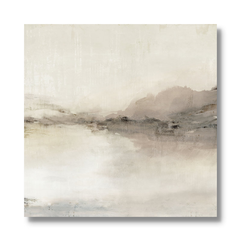 «Blush Horizon II» par Isabelle Z, 12'' W x 12'' H, Toile tendue, Sans cadre