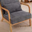 Chaise d'appoint Mid-Century moderne en bois d'hévéa durable-120886794-120886795