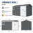 8X12 Ft Metal Outdoor Storage Shed With Window, Floor Base, Air Vents And Double Hinged Door