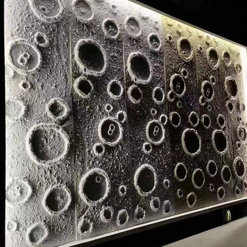 Britwall Moon Crater PU Wall Panel 1200 x 600 x 60 mm White