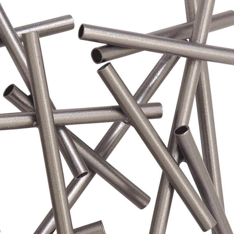 Silver Metal Abstract Geometric Wall Sculpture, 20" x 20"