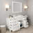 Aelish Parkway 57" Single Bath Vanity In Grey With White Quartz Top And Square Sink-100015588