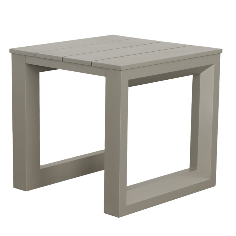 Table basse d'extérieur toutes saisons en aluminium, table basse moderne pour l'extérieur, table basse de patio rectangulaire