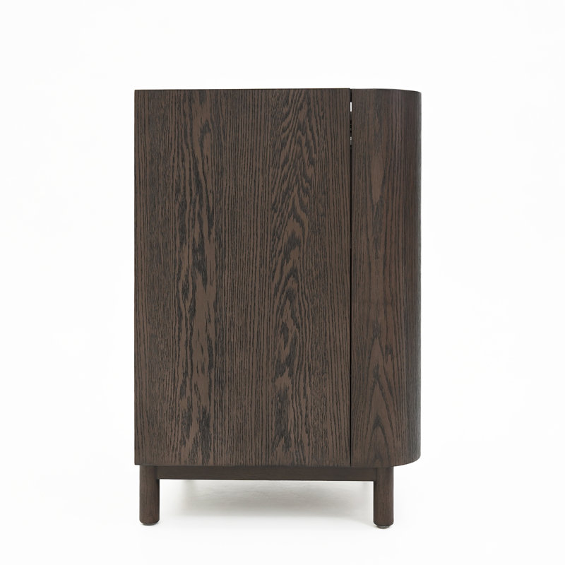 Base de meuble-lavabo moderne 28 po à double porte en bois massif, assemblage requis, Châtaigne, Noir mat
