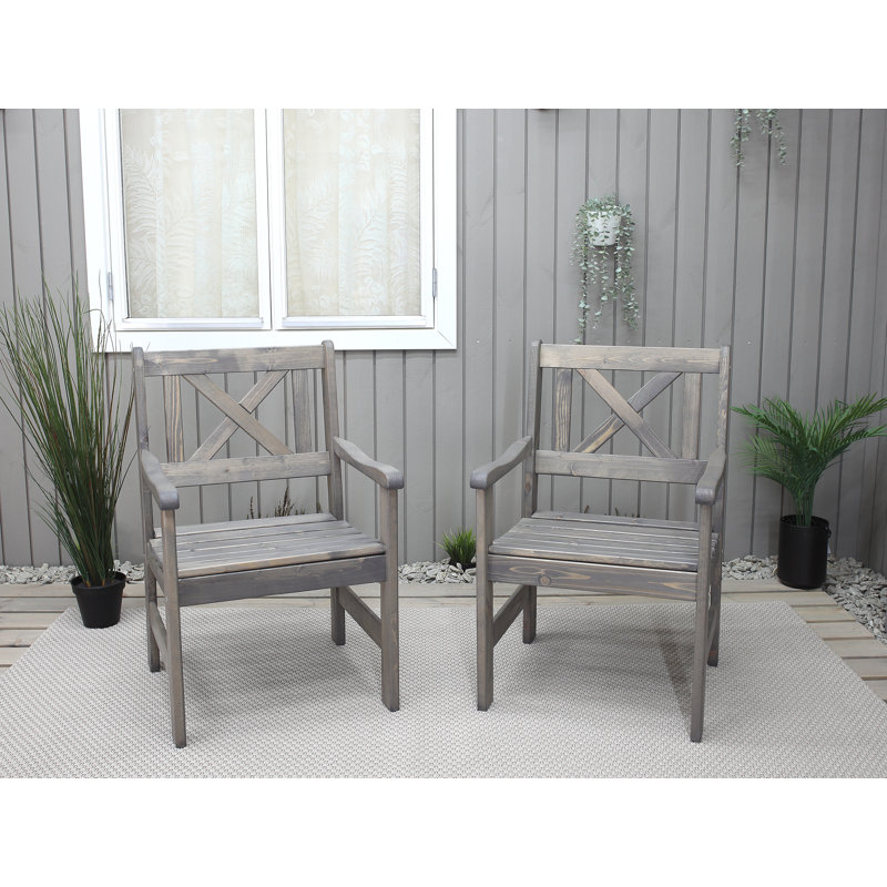 Ardilla Patio Dining Armchair, Ash Grey