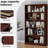 5 Shelf Cherry Bookcase 60 inch Tall Wood Bookshelf-2031332394-2031332389