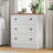 3 Drawer Dresser For Bedroom, Small Chests Of Drawers, Farmhouse Wood Nightstand Bedside Cabinet End Table, Modern Closet Storage Organizer For Bedroom, White-1819150097
