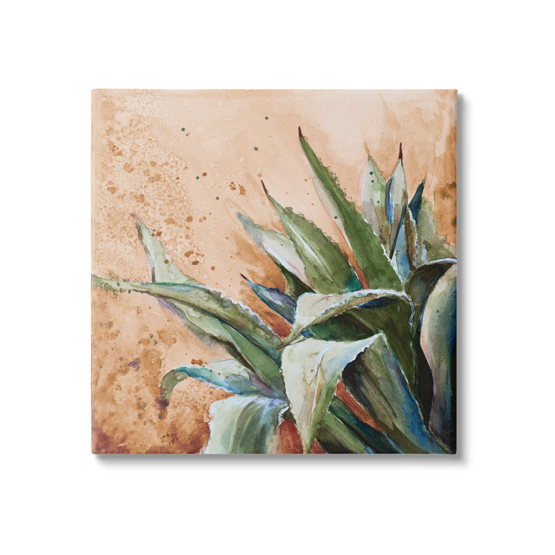 «Contemporary Plant Leaves Close Up Botanical Design» par Patricia Pinto, peinture sur toile tendue