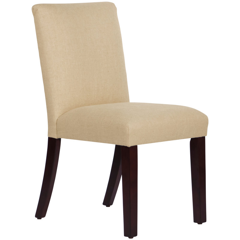Chaise parsons rembourrée, Lin grès classique, Espresso