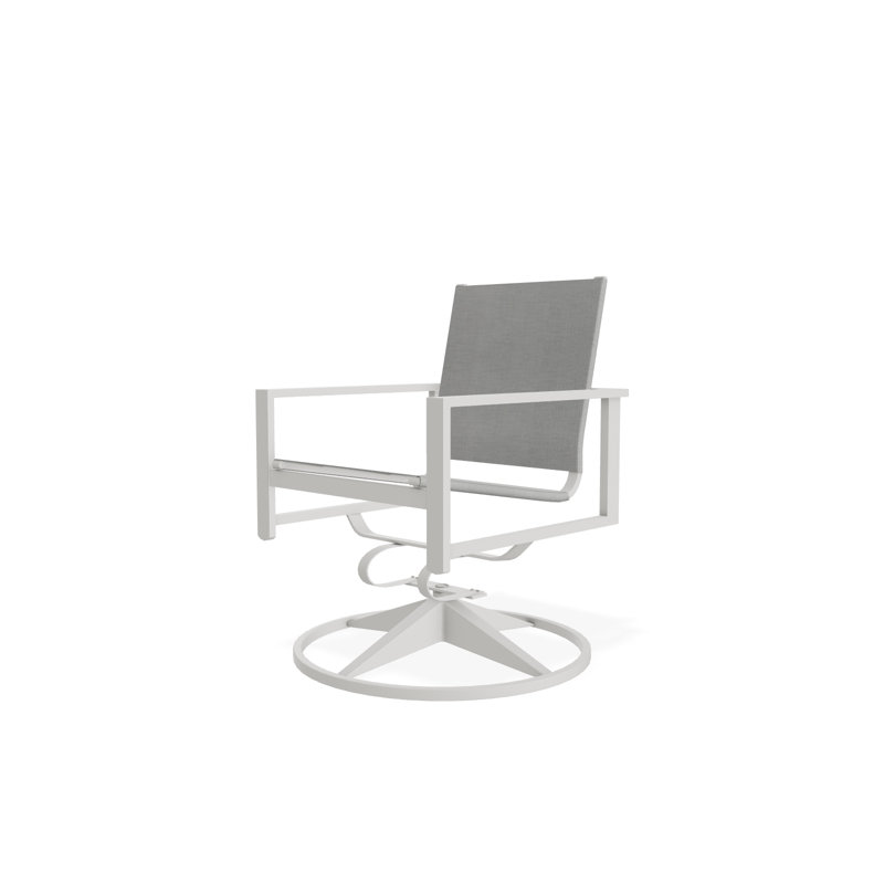 Tribeca Sling Swivel Rocker, Snow, Collect Indigo