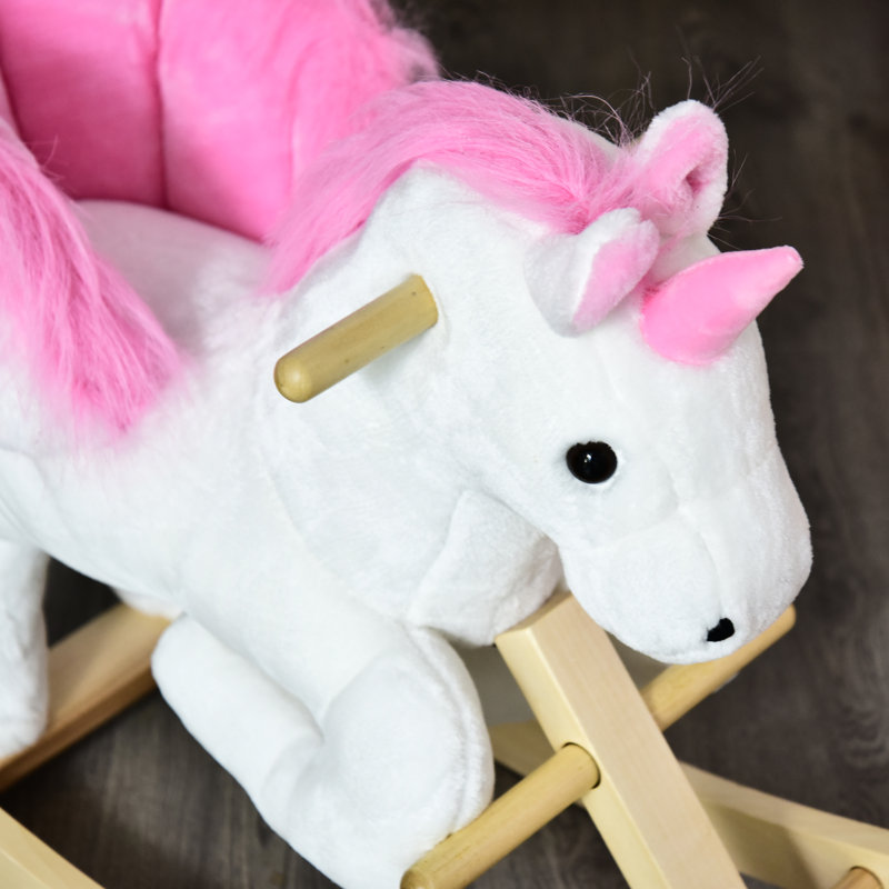 Kara Kids Rocking Horse Toy Plush Unicorn Rocker Seat for 1.5-3 Years