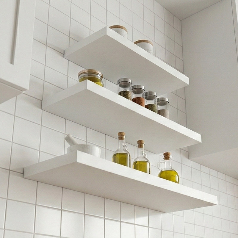 Zayne Floating Shelf (Set of 3), White