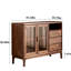 Buffet d'appoint en bois massif noyer noir
