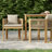 Boheva 7-Piece Outdoor Concrete-Look Teak Rope Weave Patio Dining Set with 6 Chairs