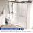 56 In. - 60 In. W X 76 In. H Semi-Frameless Double Sliding Shower Door-101946951