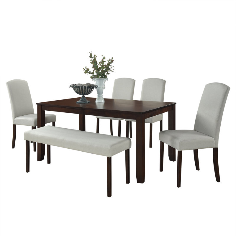 Paulett 6 - Person Dining Set, Brown